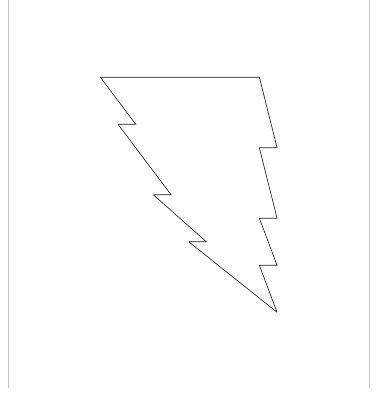 Lightning Bolts — single template preview